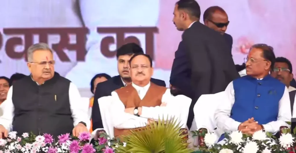 जेपी नड्डा ने रायपुर में जनादेश परब कार्यक्रम को किया संबोधित