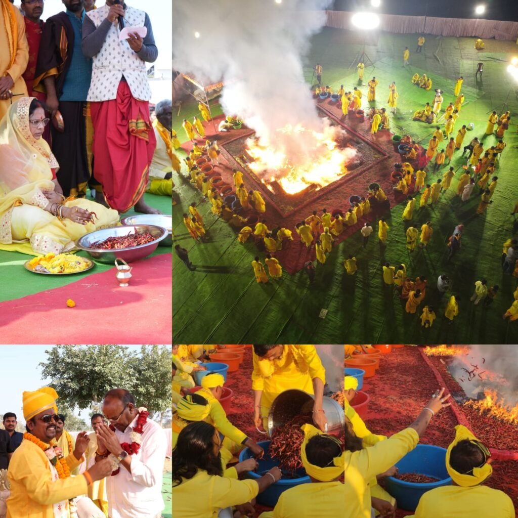 बगलामुखी महायज्ञ ने रचा इतिहास, विधायक अजय चंद्राकर पत्नी संग हुए सम्मिलित