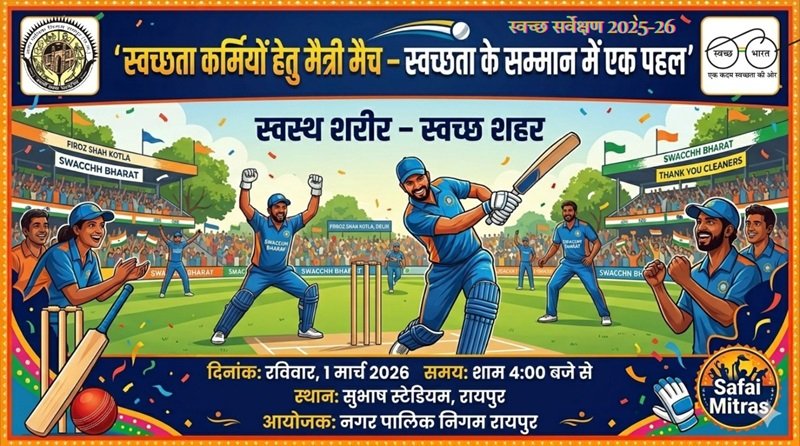 रायपुर नगर पालिक निगम की स्वच्छता के सम्मान में एक पहल