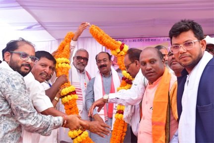 उप मुख्यमंत्री अरुण साव प्रथम तेलीन सत्ती माता महोत्सव में हुए शामिल