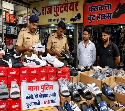 PUMA के फर्जी माल के साथ दो व्यापारी गिरफ्तार
