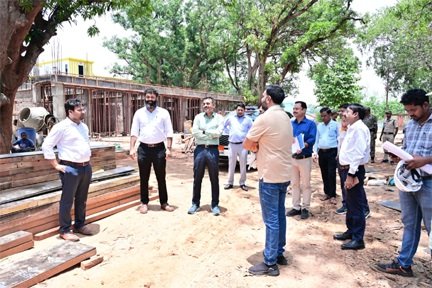 प्रभारी सचिव अंकित आनंद ने निर्माणाधीन नालंदा परिसर का किया निरीक्षण