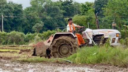 ट्रैक्टर पर दिखा सांसद महेश कश्यप का देसी रंग