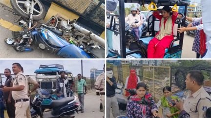 रायपुर में सड़क पर कहर, महिला ड्राइवर वाहन समेत फरार