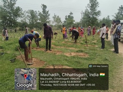 जशपुर जिले में 2 लाख 72 हजार साजा-अर्जुना पौधों का पौधरोपण शुरू
