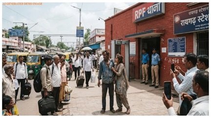 सरेआम हंगामे से मची सनसनी, रायगढ़ स्टेशन के बाहर प्रेमी जोड़े का वीडियो वायरल