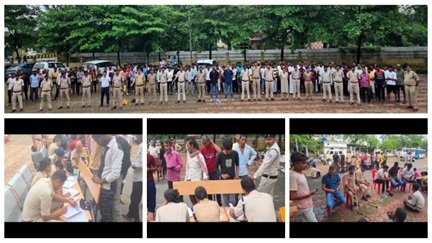 पुलिस की सघन जांच, बाहरी मजदूरों का हुआ सत्यापन