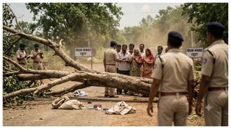 बिलासपुर-पाली मार्ग पर लूट, पेड़ गिराकर रोका रास्ता