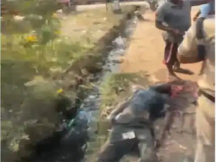 लालपुर में सनसनी, नाले में मिली अज्ञात की लाश