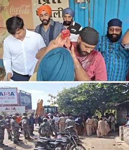 प्रिंस ढाबे पर बुलडोजर कार्रवाई, संचालक ने खुद पर उड़ेला पेट्रोल